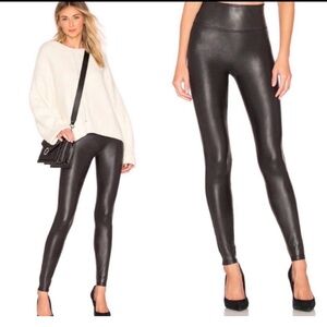 Spanx faux leather leggings size medium regular NWOT